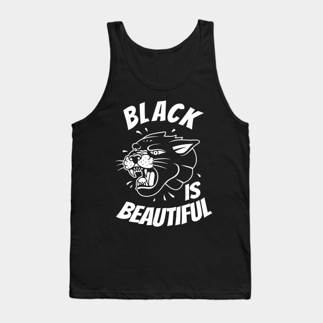 Black Is Beautiful Panther Black Cat Tank Top by Foxxy Merch